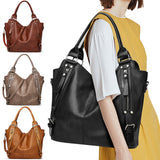 PU Leather Women Shoulder Crossbody Handbag Retro Tote Satchel Bag Large Capacity Hobo Shoulder Bags Messenger Bags