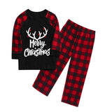 Family Matching Adults Kids Merry Christmas Elk Sleepwear Nightwear Pajamas Set