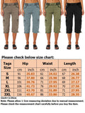 Women With Pockets Capri Pants Comfy Bottoms Loose Fit Casual Cropped Trousers Drawstring Elastic Waist Straight Leg Cargo Pant