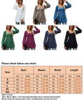 Women Ruched Baggy T-shirt Puff Long Sleeves Tops Loose Casual Tunic Sexy Low V Neck Blouse Swing Ruffle Pullover