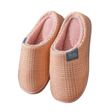 Womens Mens Winter House Slippers Flat Heels Plush Slippers Closed Toe Winter Soft House Casual Shoes