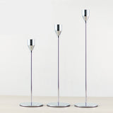 3Pcs Candlestick Holders Taper Metal Candle Stand Elegant Matte Tall Candle Holder for Wedding, Dinner, Party, Christmas Decoration
