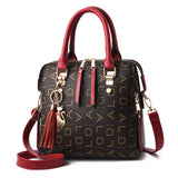 Women Leather Handbag Briefcase Shoulder Bag Tote Messenger Satchel With Pendant