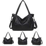 Women's Casual PU Leather Handbag Tote Satchel Shoulder Bag Purse Crossbody Bag