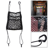 Car Organizer Backseat Elastic Mesh Net Pocket Between Seats, Universal Car Storage Net Bag for Handbag Purse Tissue, Three Layers Net Bag