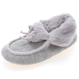 Women Slip On Round Toe Slipper Closed Heel Winter Boots Keep Warm Slipper