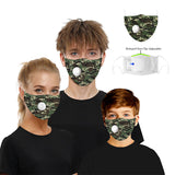 CUH Cloth Face Masks With Valve,Printing Masks,Adult Kids Mouth Covering,Woman Man Masks,Strethable Mouth-muffle,Washable Reusable Mask