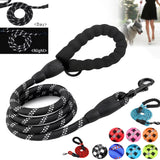 5FT Dog Leash Lead Padded Handle Reflective Nylon Rope Training Walking Harness