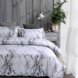 3Pcs Marble Duvet Quilt Cover Set Queen King Size Bedding Set With Pillowcases