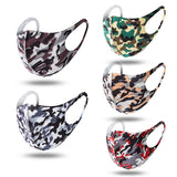CUH Camouflage Frabic Face Masks,Adult Woman Man Mouth Covering,Strethable Mouth-muffle,Washable Reusable Mask