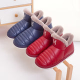 Unisex  Women Men Winter Slippers Boots Shoes Slip On Cotton Plush Warm Indoor Home Non Slip Shoes