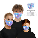 CUH Cloth Face Masks With Valve,Printing Masks,Adult Kids Mouth Covering,Woman Man Masks,Strethable Mouth-muffle,Washable Reusable Mask