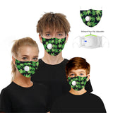 CUH Cloth Face Masks With Valve,Printing Masks,Adult Kids Mouth Covering,Woman Man Masks,Strethable Mouth-muffle,Washable Reusable Mask