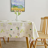 Waterproof PVC Table Cloth Oil-Proof Wipeable Rectangle Tablecloth Kitchen Decor