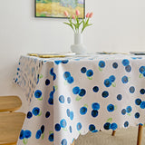 Waterproof PVC Table Cloth Oil-Proof Wipeable Rectangle Tablecloth Kitchen Decor