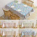 Waterproof PVC Table Cloth Oil-Proof Wipeable Rectangle Tablecloth Kitchen Decor