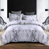 3Pcs Marble Duvet Quilt Cover Set Queen King Size Bedding Set With Pillowcases