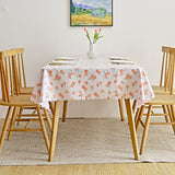 Waterproof PVC Table Cloth Oil-Proof Wipeable Rectangle Tablecloth Kitchen Decor