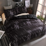 3Pcs Marble Duvet Quilt Cover Set Queen King Size Bedding Set With Pillowcases