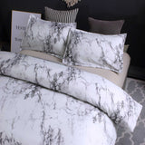 3Pcs Marble Duvet Quilt Cover Set Queen King Size Bedding Set With Pillowcases