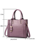Women's Crocodile Grain PU Leather Shoulder Bag Crossbody Bag Handbag Tote Purse