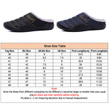 Men Flat Heels Warm Slippers Closed Toe Waterproof Fall Winter Casual Home Shoes