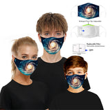 CUH Cloth Face Masks,Printing Masks,Adult Kids Mouth Covering,Woman Man Masks,Strethable Mouth-muffle,Washable Reusable Mask