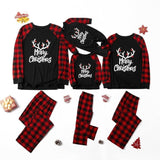 Family Matching Adults Kids Merry Christmas Elk Sleepwear Nightwear Pajamas Set