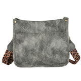 Women Leopard PU Leather Shoulder Bag Handbag Crossbody Purse Satchel Messenger