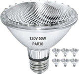 Brightify Par30 39W Long Neck Halogen Flood Light Bulbs 6 Pcs, E26 Medium Base, 2700K Warm Lighting, 120V, Long Lasting Life High Output Reflector Flood Lights