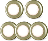 Brightify 5 Pack 2.8” Push Tap Lights, Stick on Touch Puck Lights AAA Battery Operated, LED Sticky Button Lights for Classroom, Kitchen, Under Cabinet, Closet