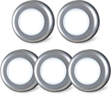 Brightify 5 Pack 2.8” Push Tap Lights, Stick on Touch Puck Lights AAA Battery Operated, LED Sticky Button Lights for Classroom, Kitchen, Under Cabinet, Closet