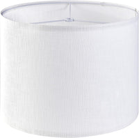 Brightify White Textured Drum lampshade Medium Lamp Shade 13" Top x 13" Bottom x 10" High (Spider) Modern Linen Lamp Shades for Table Lamp & Bedside Lamp