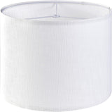 Brightify White Textured Drum lampshade Medium Lamp Shade 13" Top x 13" Bottom x 10" High (Spider) Modern Linen Lamp Shades for Table Lamp & Bedside Lamp