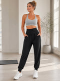 Sexy Dance Women Athletic Pants Tapered Yoga Joggers With Pockets Elastic High Waisted Workout Casual Sweatpants