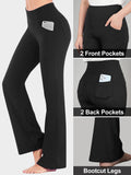 Sexy Dance Women's Bootcut Yoga Pants With 4 Pockets High Waist Plus Size Flare Leggings Stretch Workout Pant