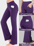 Sexy Dance Women's Bootcut Yoga Pants With 4 Pockets High Waist Plus Size Flare Leggings Stretch Workout Pant