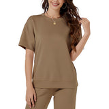 Sexy Dance Women Tops Short Sleeve Shirts Casual Dressy Summer Tops