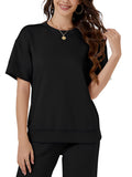 Sexy Dance Women Tops Short Sleeve Shirts Casual Dressy Summer Tops