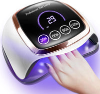 Brightify UV LED Nail Lamp, 180W Nail Dryer for Gel Polish with LCD Display, Auto Sensor and 4 Timer Settings, Professional Gel Curing Lamp Gel Polish Light with 42 LED Beads