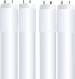 Brightify T8 LED Bulbs 4 Foot, 40 Watt Equivalent, Type A Tube Light, Plug & Play, T8 or T12 LED Tube Light, LED Fluorescent Replacement, Frosted, T48/840/LEDG2/4, 4100K Cool White, 4 Pack