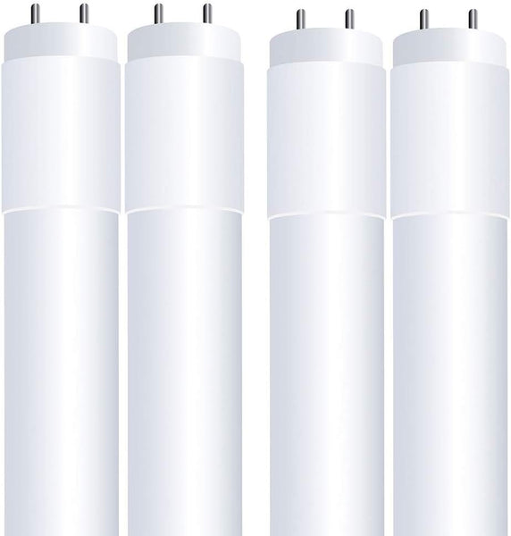 Brightify T8 LED Bulbs 4 Foot, 40 Watt Equivalent, Type A Tube Light, Plug & Play, T8 or T12 LED Tube Light, LED Fluorescent Replacement, Frosted, T48/840/LEDG2/4, 4100K Cool White, 4 Pack