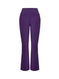 Sexy Dance Women Dress Lounge Pants Business Elastic Waist Casual Stretch Work Trousers Slacks with 4 Pockets