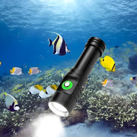 Brightify Scuba Diving Flashlight 10000 Lumen Diving Light, IPX8 Waterproof Snorkeling Light Rechargeable, 3 Modes Submarine Flashlight, Professional Underwater LED Flashlight for Deep Sea Cave, Diving