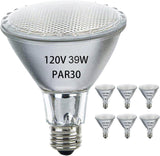 Brightify Par30 39W Long Neck Halogen Flood Light Bulbs 6 Pcs, E26 Medium Base, 2700K Warm Lighting, 120V, Long Lasting Life High Output Reflector Flood Lights