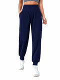 Sexy Dance Women Athletic Pants Tapered Yoga Joggers With Pockets Elastic High Waisted Workout Casual Sweatpants