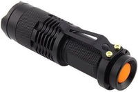 Brightify Blue LED 3 Mode Long Range Red Beam Red Light Flashlight, Red LED Flashlight Red Flashlight Torch with Red Light Red Led for Night Detecting-Black House