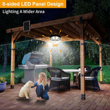 Brightify Solar Shed Light Indoor Outdoor, 288LED Solar Powered Motion Sensor Pendant Light Daytime Available, Solar Indoor Lights with 5 Lighting Modes & Remote for Shed Gazebo Barn Garage Home
