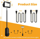 Brightify Trade Show Booth Lights, LED Display Lighting For Trade Shows,Portable Exhibit Arm Lighting,Connectable Craft tradeshow Lights Include Clamps,Mounting Brackets,Power Cables,Connect Cables