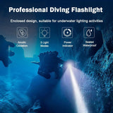 Brightify Scuba Diving Flashlight 10000 Lumen Diving Light, IPX8 Waterproof Snorkeling Light Rechargeable, 3 Modes Submarine Flashlight, Professional Underwater LED Flashlight for Deep Sea Cave, Diving